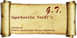 Gyurkovits Teréz névjegykártya