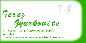 terez gyurkovits business card